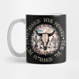 Outrunnin' Your Memory Is Like Outrunnin' The Wind Leopard Bull Cactus Mug